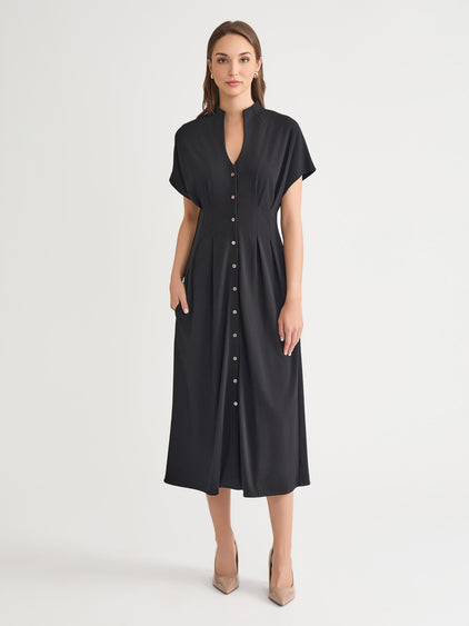 Fit & Flare Cotton Button-Up Maxi Dress Fit & Flare Cotton Button-Up Maxi Dress