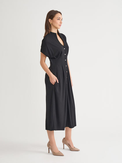 Fit & Flare Cotton Button-Up Maxi Dress Fit & Flare Cotton Button-Up Maxi Dress