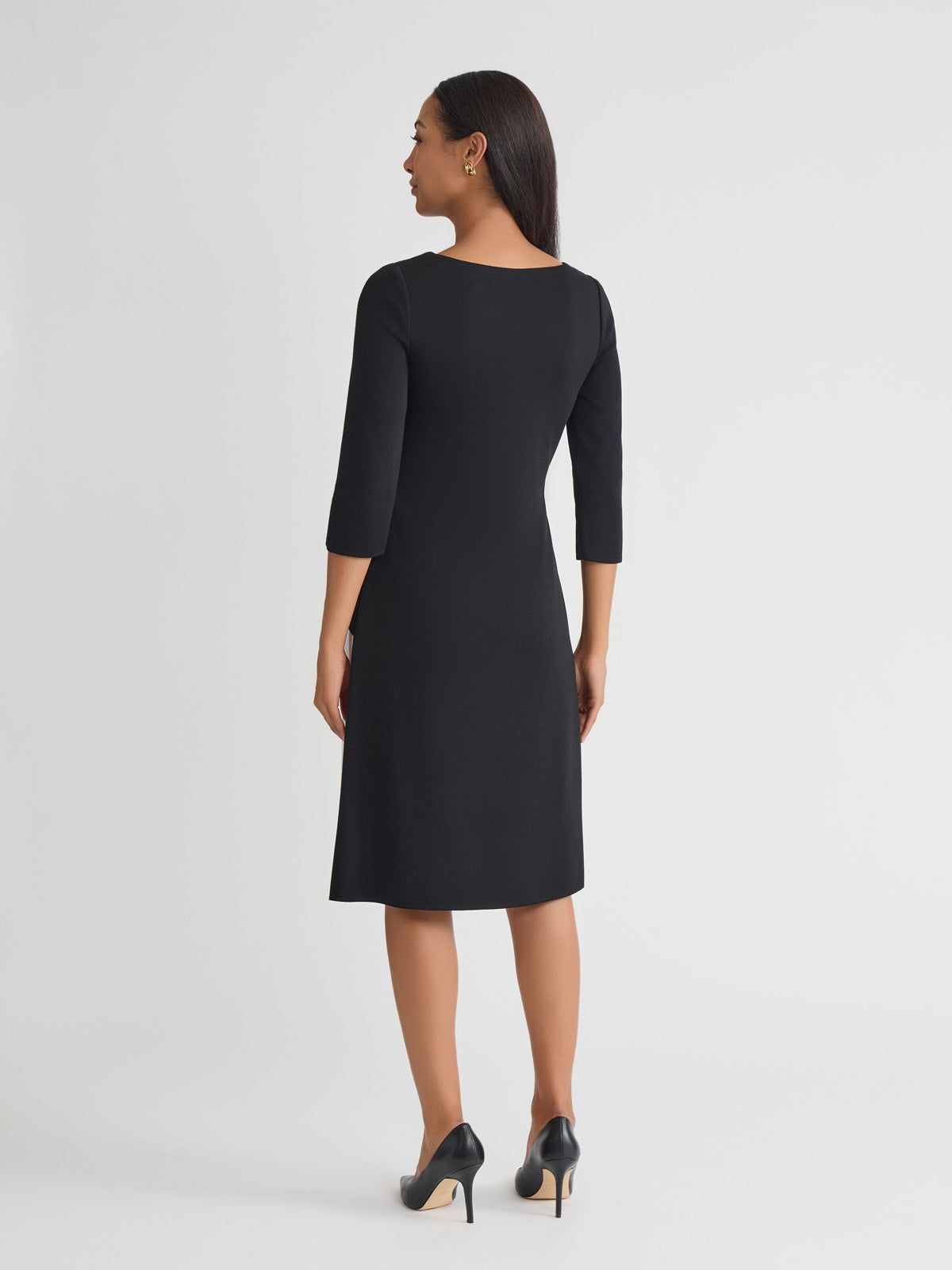 A-Line Colorblock Soft Knit Dress