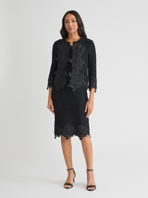 Heritage Floral Lace Applique Knit Jacket