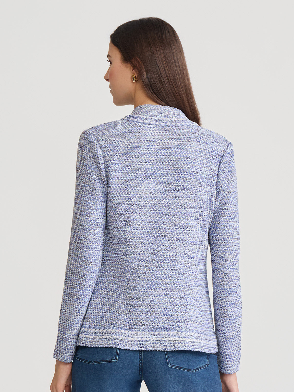 Heritage Melange Tweed Knit Jacket