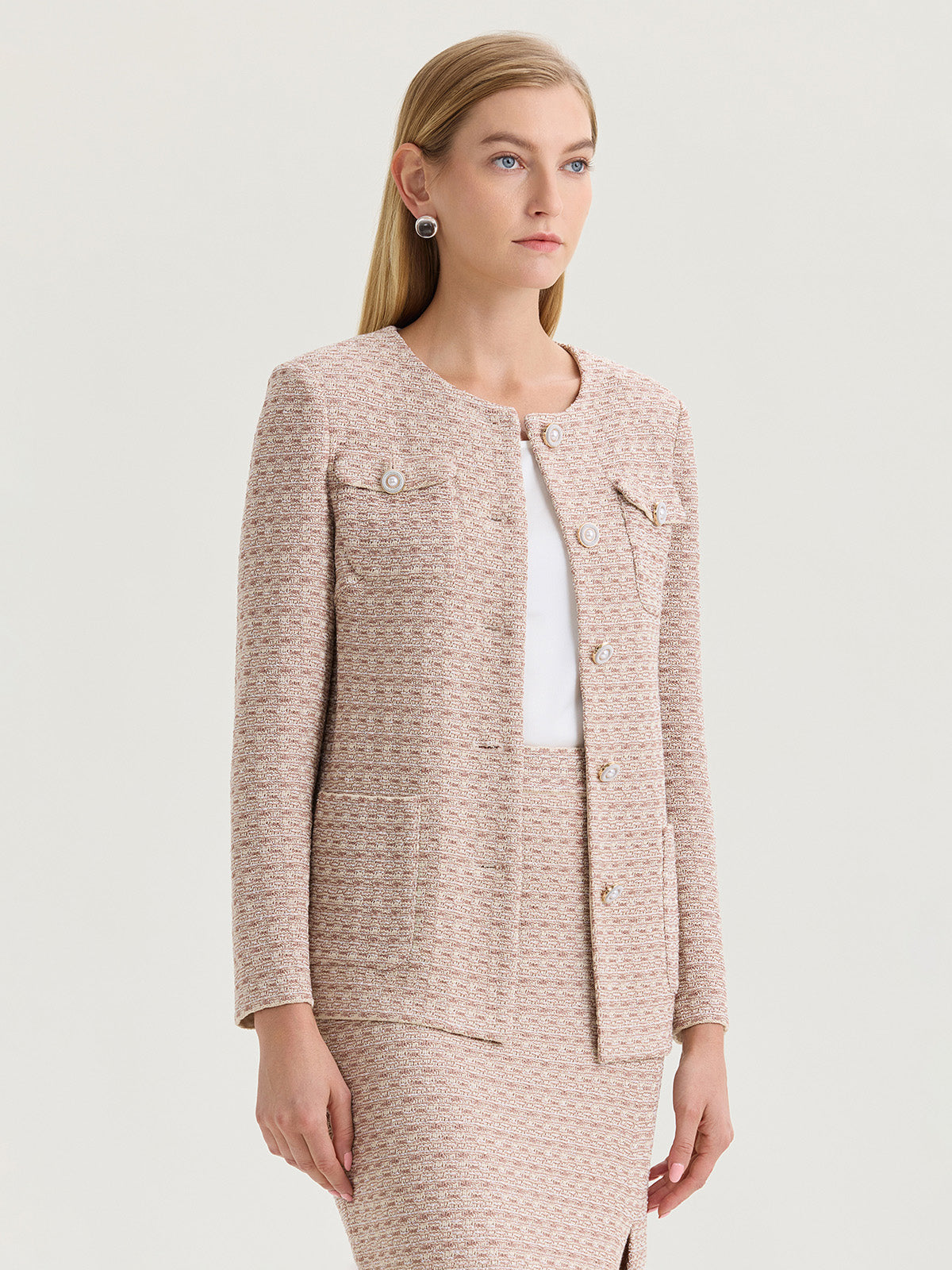 Heritage Tonal Tweed Knit Jacket