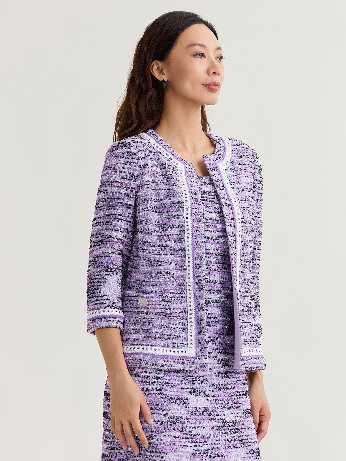 Heritage Eyelash Ribbon Knit Jacket