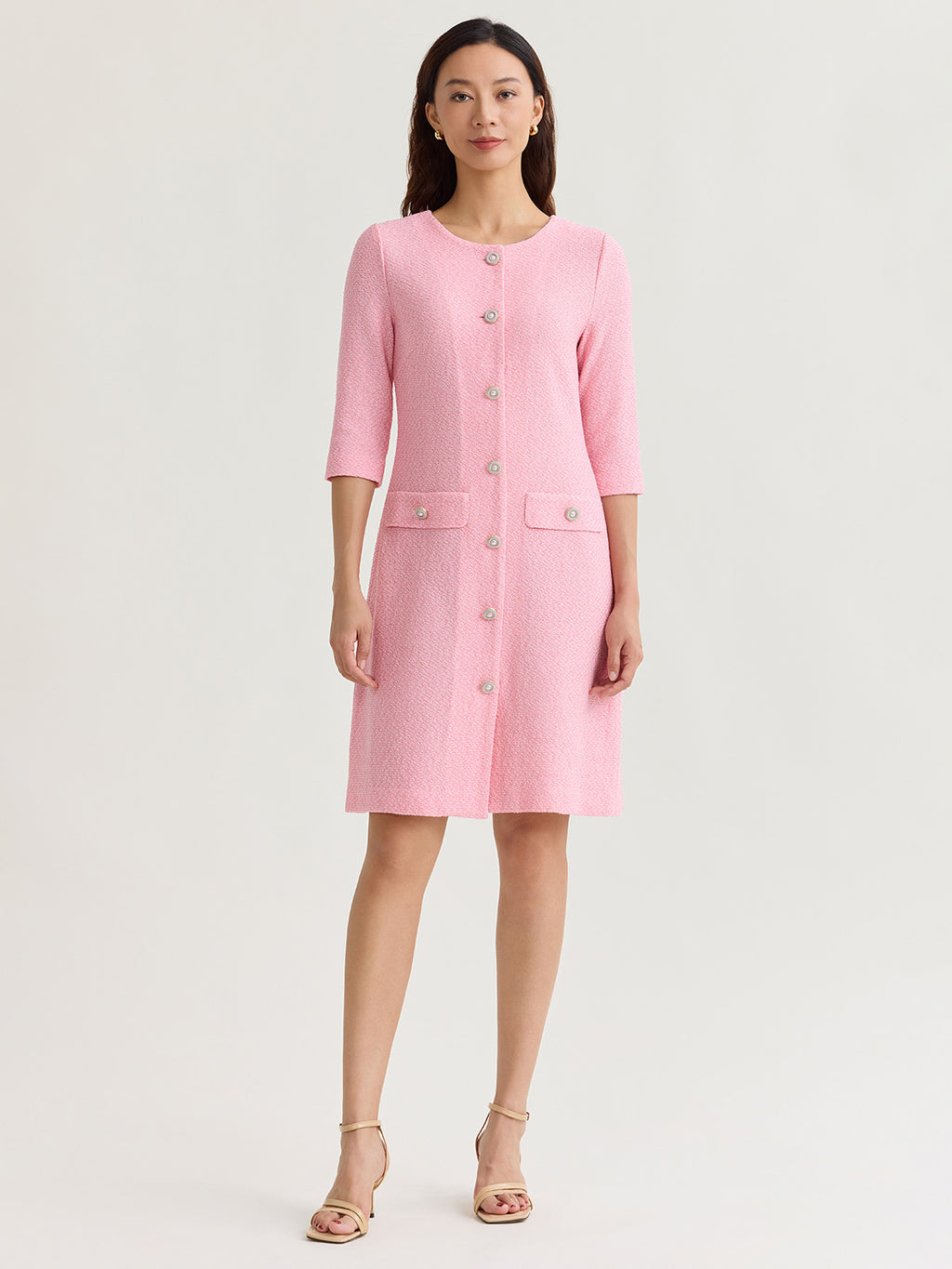 Martinique Tweed Dress購入意思のないいいねいりません Tri-Color Tweed Knit Sheath Dress