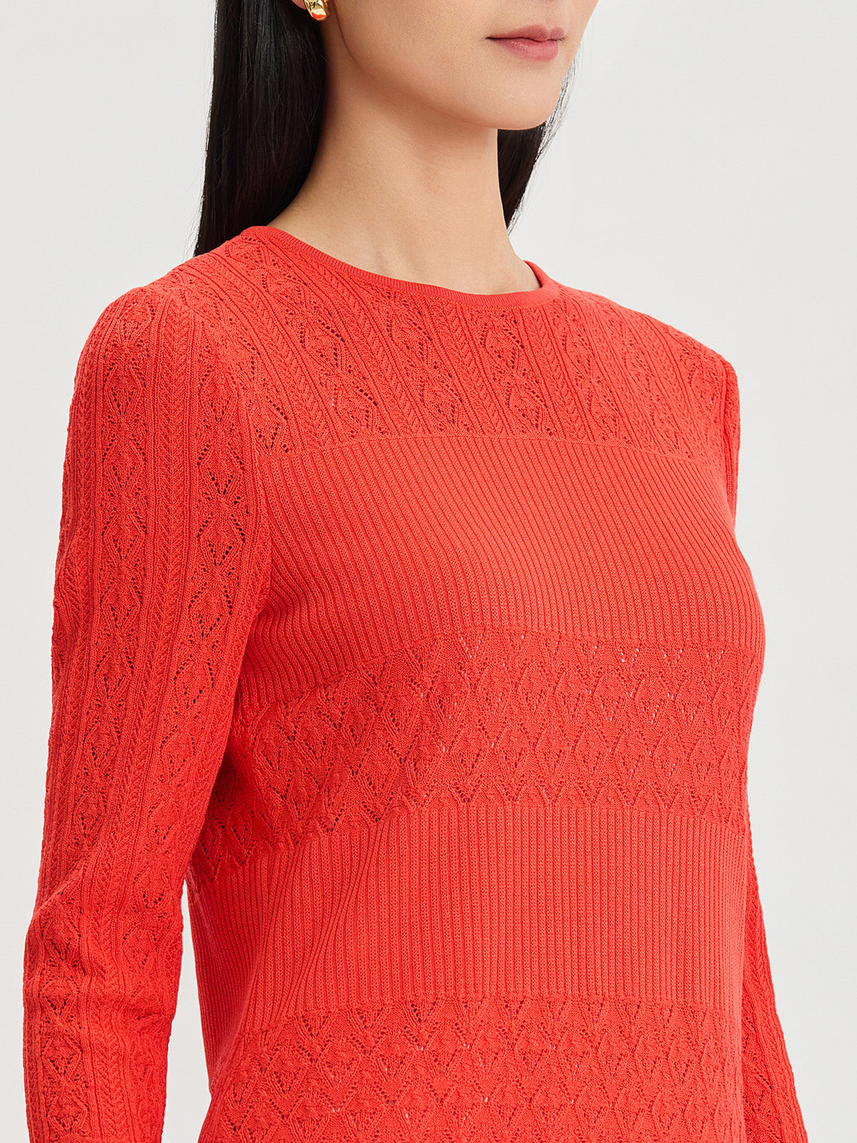 Classic Lined Pointelle Soft Knit Tunic