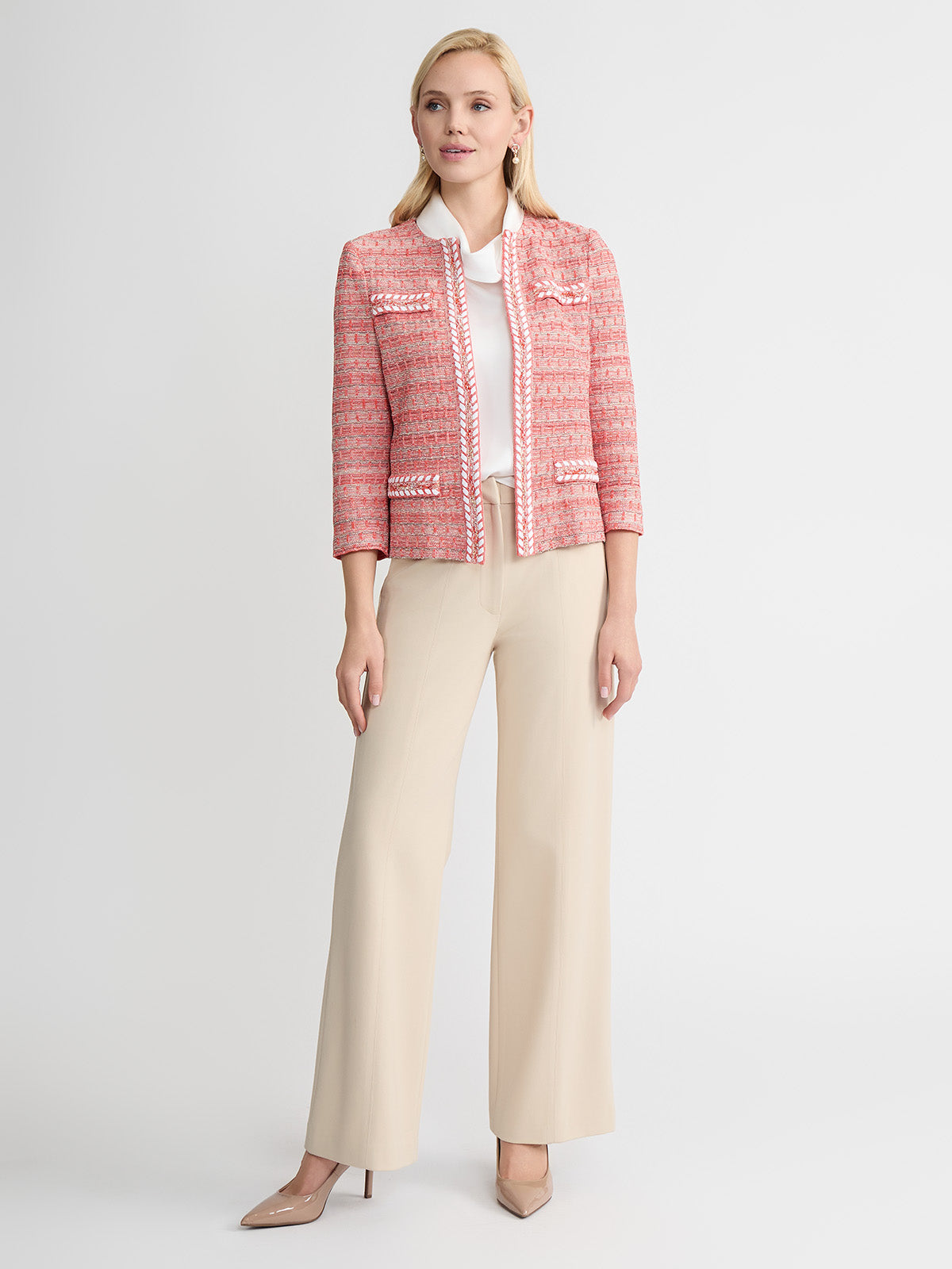 Heritage Whipstitch Trim Knit Jacket
