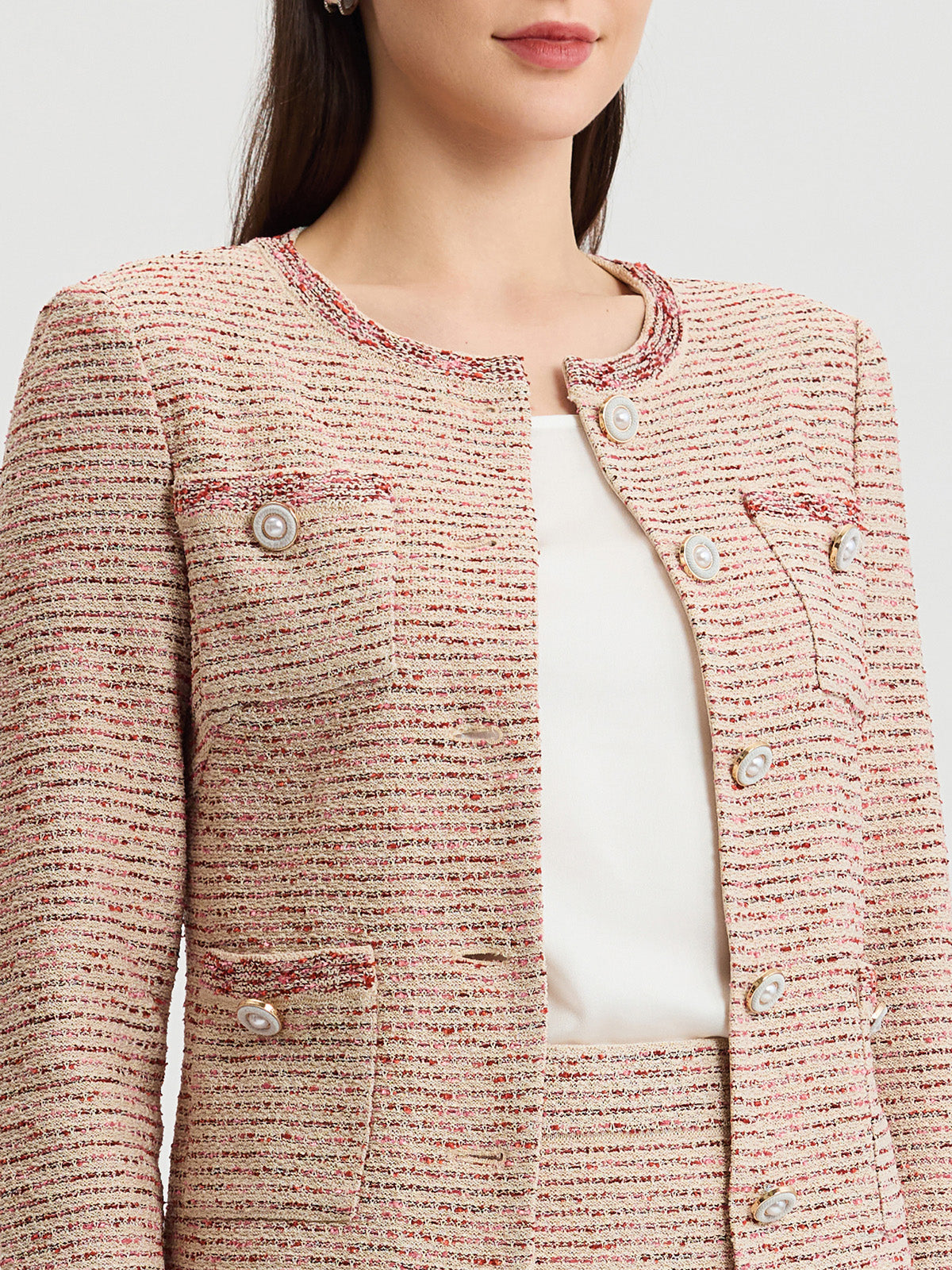 Heritage Ribbon Tweed Knit Jacket