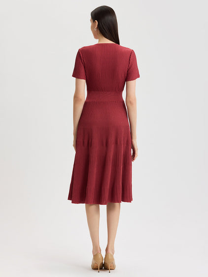 misook fit and flare dress Misook Fit and Flare Dress - Honey/Charmeuse
