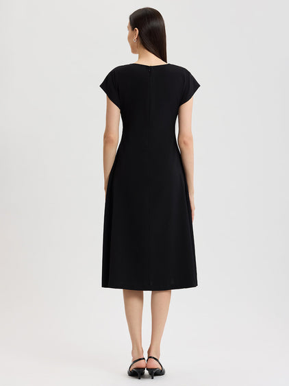 black animal print midi dress Killer Look Animal Print Midi Dress - Black/combo