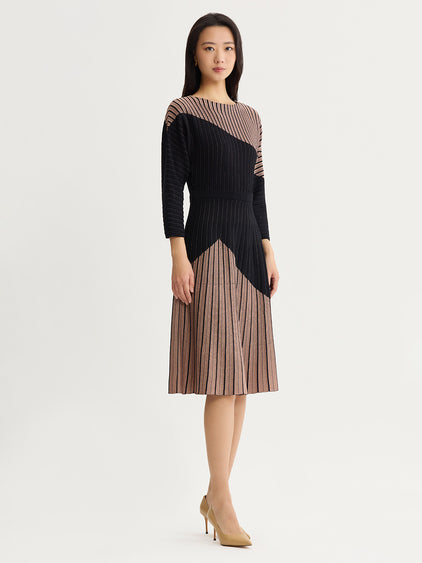 Fit & Flare Dolman Sleeve Soft Knit Midi Dress