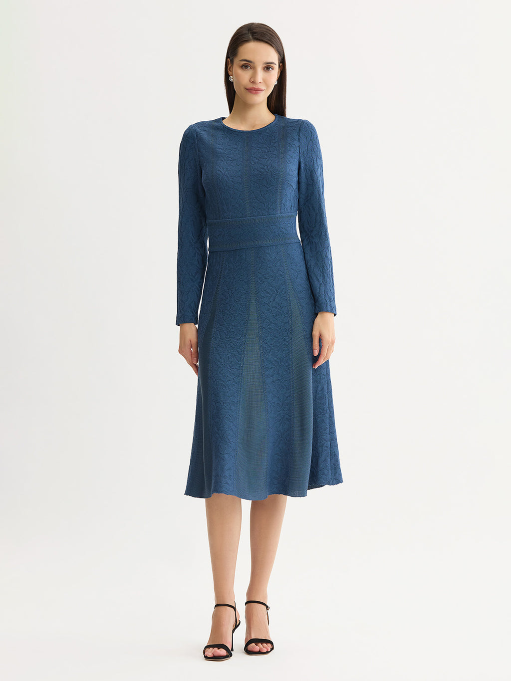 今期新作 pencil knit dress Floral Pane Soft Knit Maxi Dress