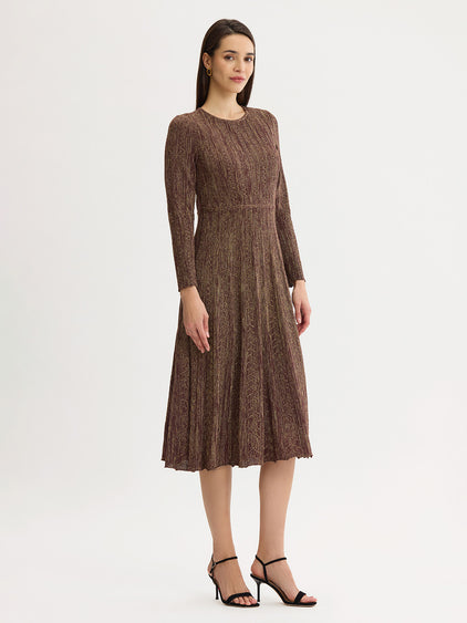 shimmer knit dress Fit & Flare Lurex Maxi The ADELITA dress combines