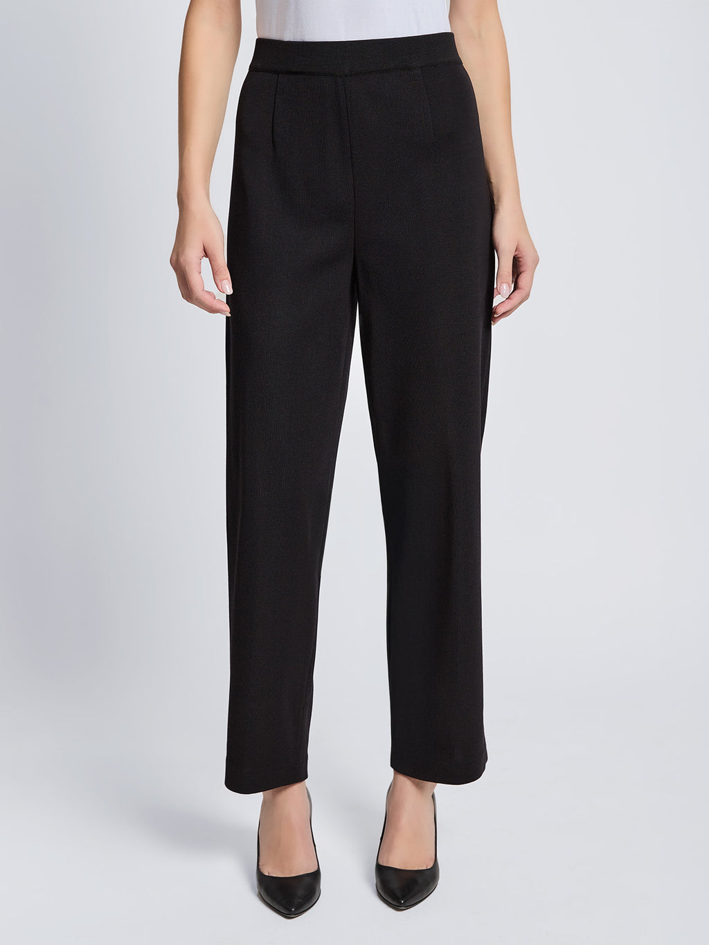 Nancy Straight Leg Mylana Knit Pant, Black - True Fit