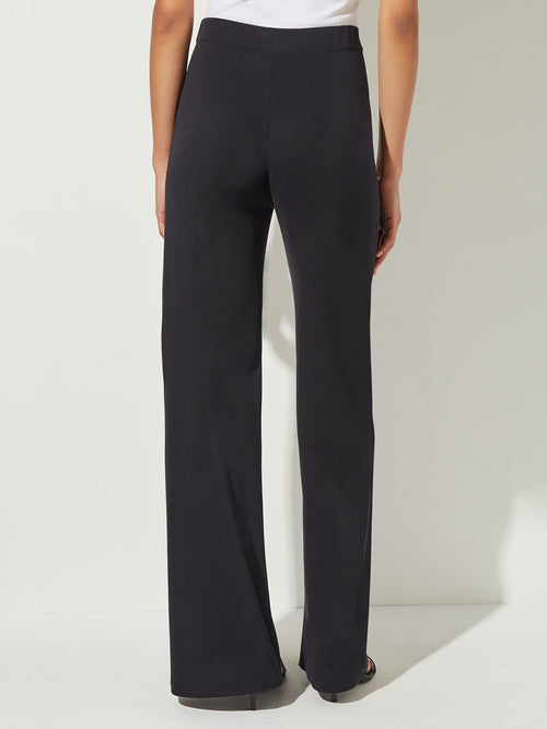 Palazzo Knit Pant in Black