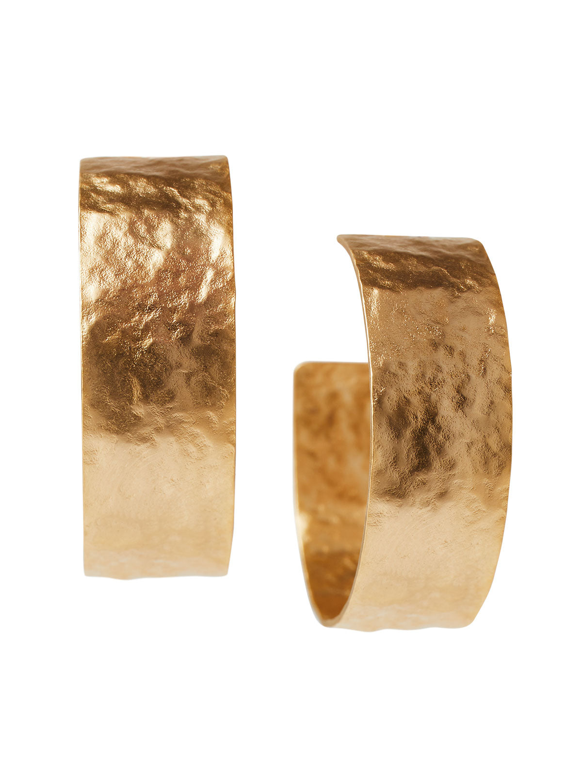 Matte finish gold hoop earrings online