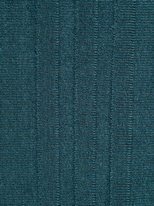 A-Line Textural Stripe Cashmere Midi Skirt, Marine Teal, Marine Teal | Misook