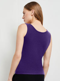 Scoop Neck Cashmere Tank Top, Parachute Purple, Parachute Purple | Misook