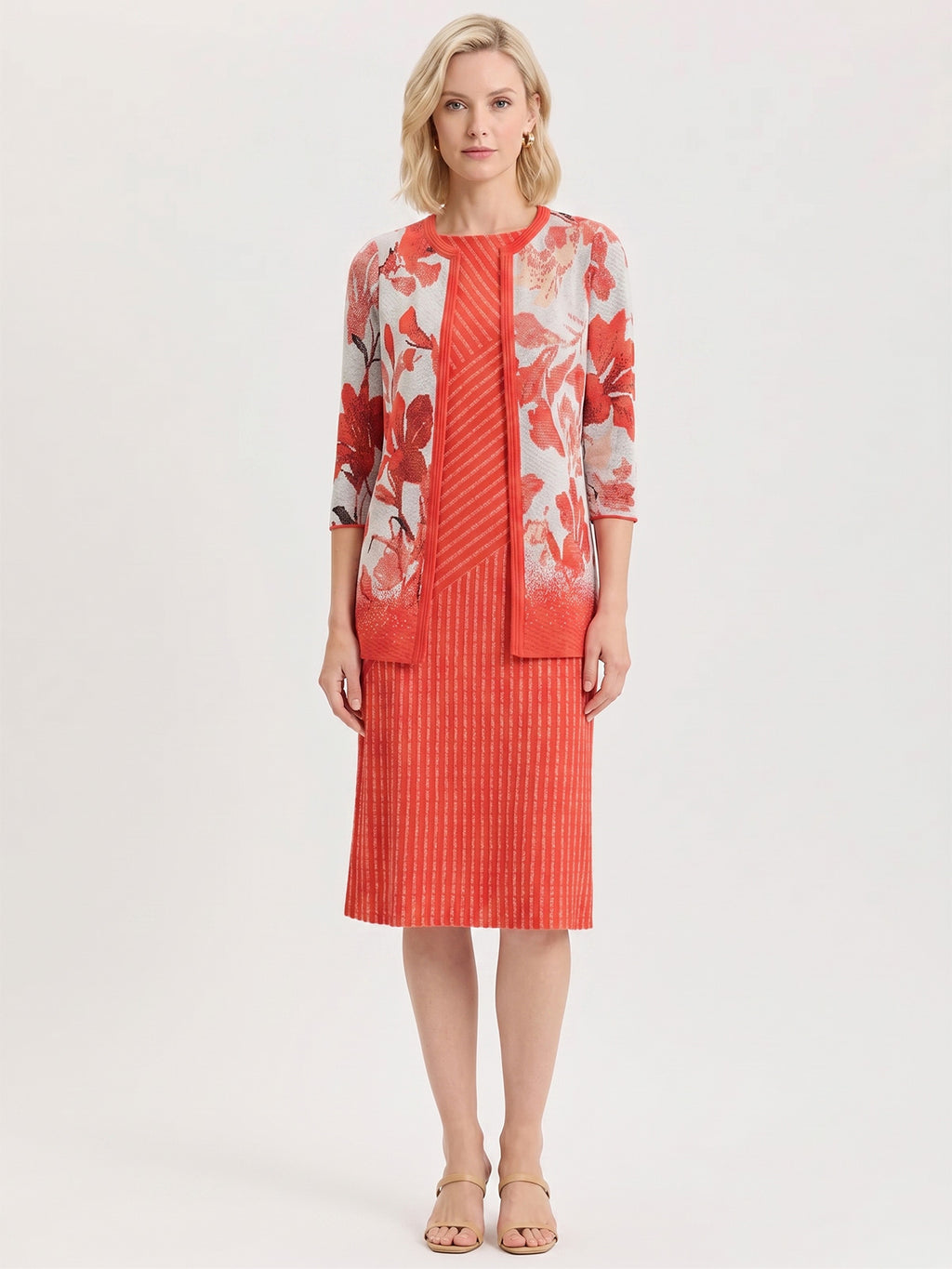 Heritage Floral Jacquard Flat Knit Jacket