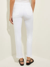 Mara Mid-Rise Straight Leg Ankle Jeans, Milk, Milk | Misook