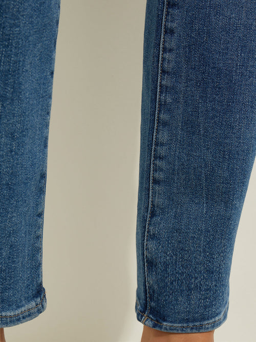 Mara Mid-Rise Straight Leg Jeans, Airway, Airway | Misook Premium Details