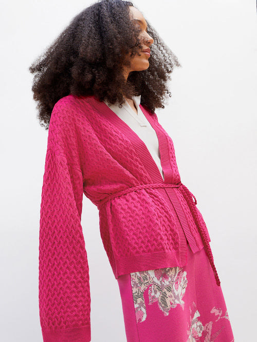 Belted Lightweight Soft Knit Cardigan