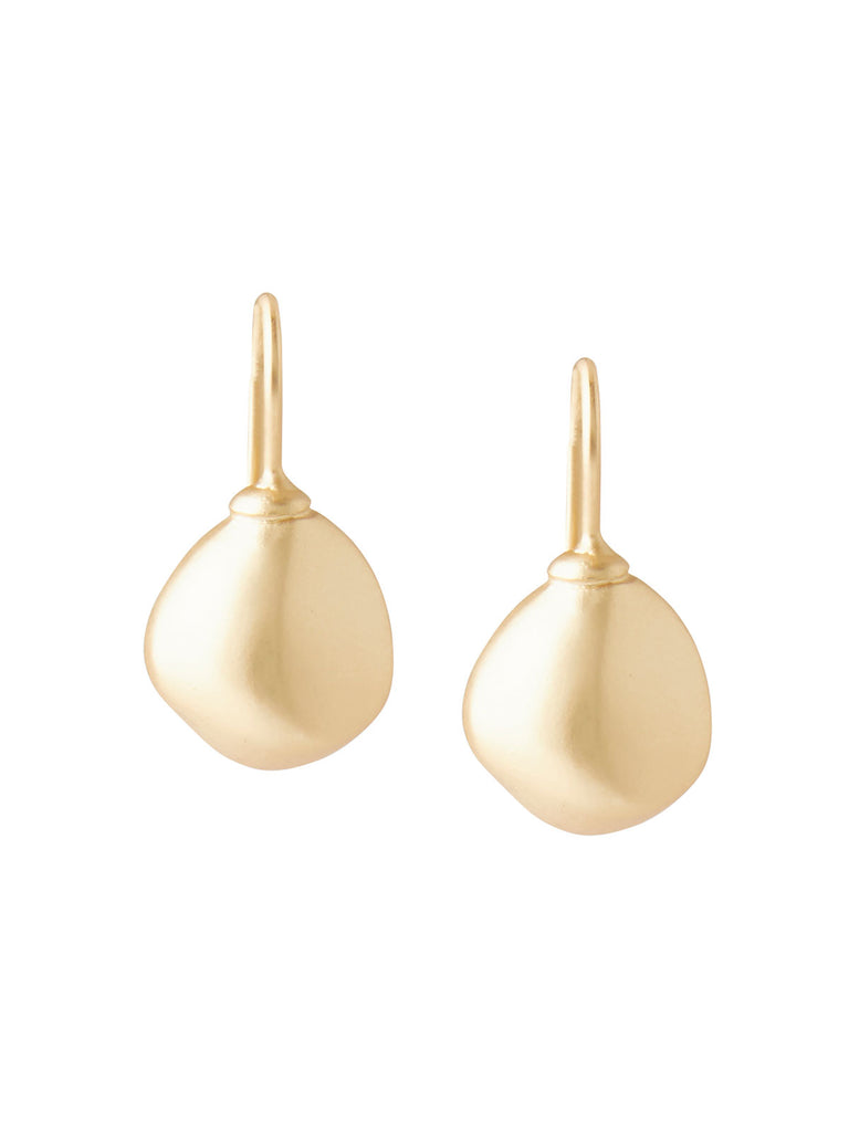 Gold-Tone Pebble Pierced Earrings, Gold | Misook