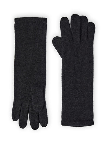 Tech Touch Long Cashmere Gloves, Black, Black | Misook