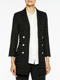 Tailored Signature Knit Jacket, Black, Black | Misook