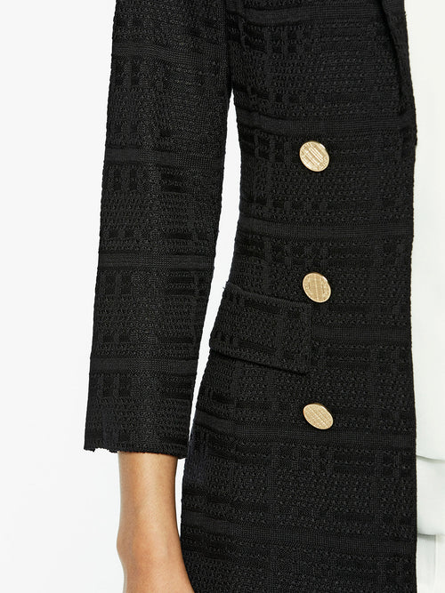 Tailored Signature Knit Jacket, Black, Black | Misook