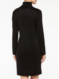 Long Sleeve Turtleneck Wool Blend Sheath Dress, Black | Misook