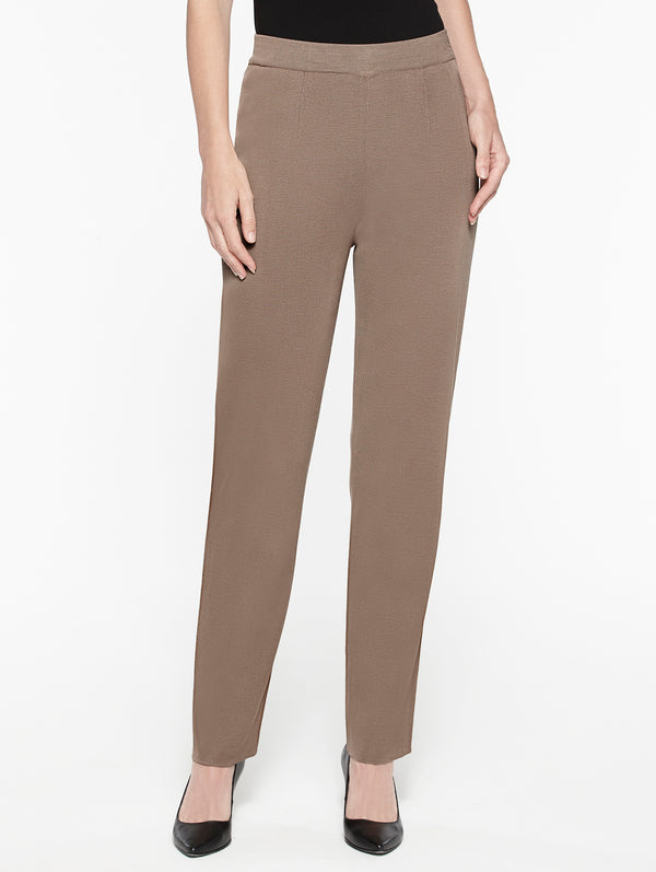 Straight Leg Knit Pant, Macchiato, Macchiato Brown | Misook
