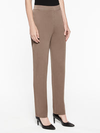 Straight Leg Knit Pant, Macchiato, Macchiato Brown | Misook