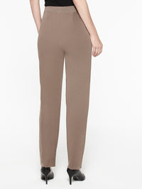 Straight Leg Knit Pant, Macchiato, Macchiato Brown | Misook