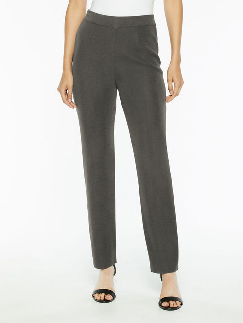 Straight Leg Knit Pant, Slate Grey, Slate Grey | Misook