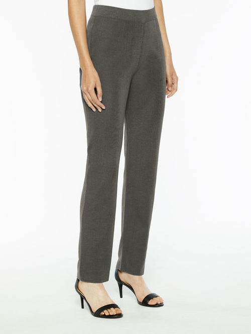 Straight Leg Knit Pant, Slate Grey, Slate Grey | Misook
