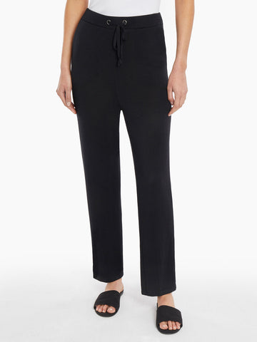Soft Knit Drawstring Pant, Black