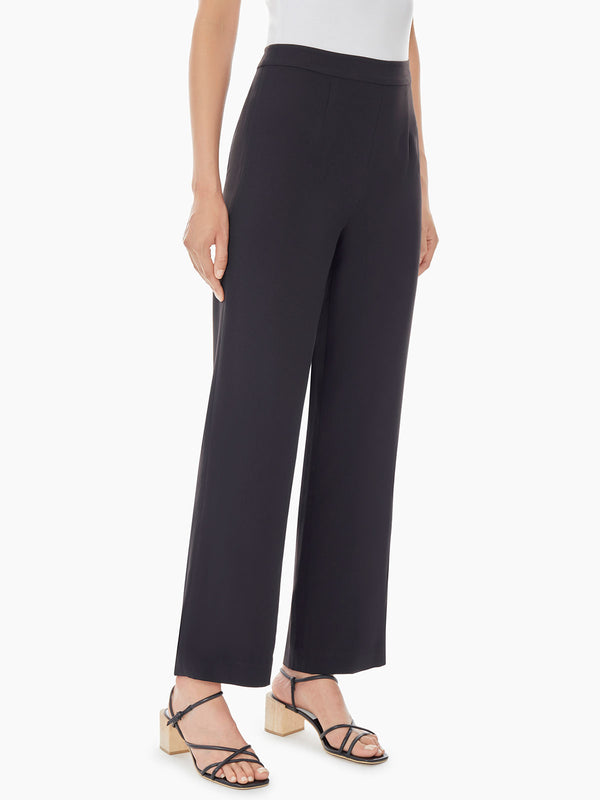 knee length dresses for ladies Pull On Slim Dress Pants Women's in Black