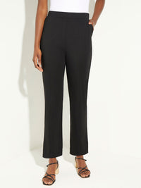 Ponte Straight Leg Pant, Black | Misook