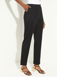 Ponte Straight Leg Pant, Black | Misook