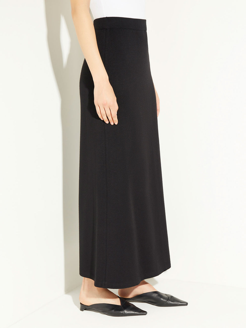 Black a line maxi skirt Clearance