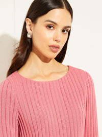 Long Sleeve Soft Ribbed Knit Top, Rapture Rose | Misook