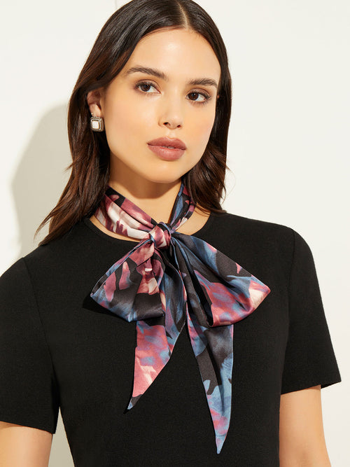 Midnight Floral Crepe de Chine Scarf – Misook