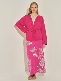 Belted Lightweight Soft Knit Cardigan