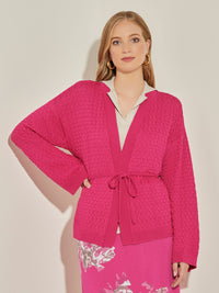 Belted Lightweight Soft Knit Cardigan