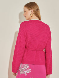 Belted Lightweight Soft Knit Cardigan