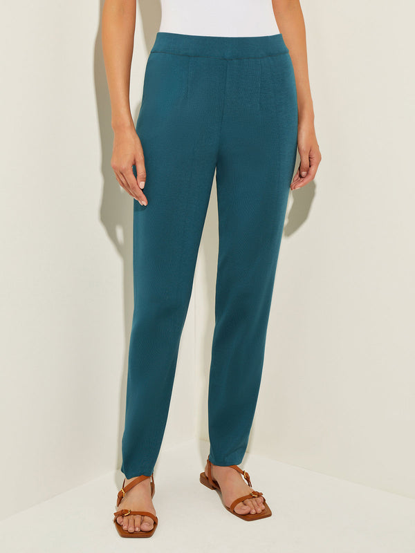 Straight Leg Knit Pant, Spruce, Spruce | Misook