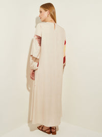 Painted Sunset Maxi Dress, Sand/Sunset Red/Citrus Blossom/Pale Gold/White | Misook