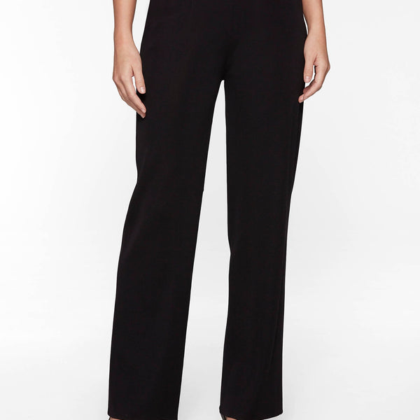 Nancy Wide Leg Mylana Knit Pant, Black - True Fit