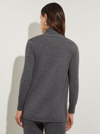 Raining Crystal Cashmere Cardigan, Charcoal, Charcoal | Misook